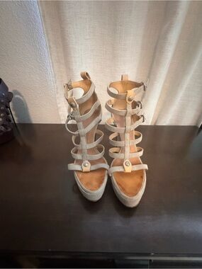 Giuseppe Zanotti Beige Strappy Gladiator High Heels